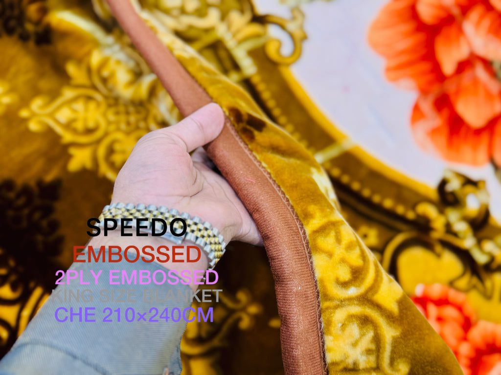 Speedo Embossed 2-Ply King Size Blanket (210×240 CM)