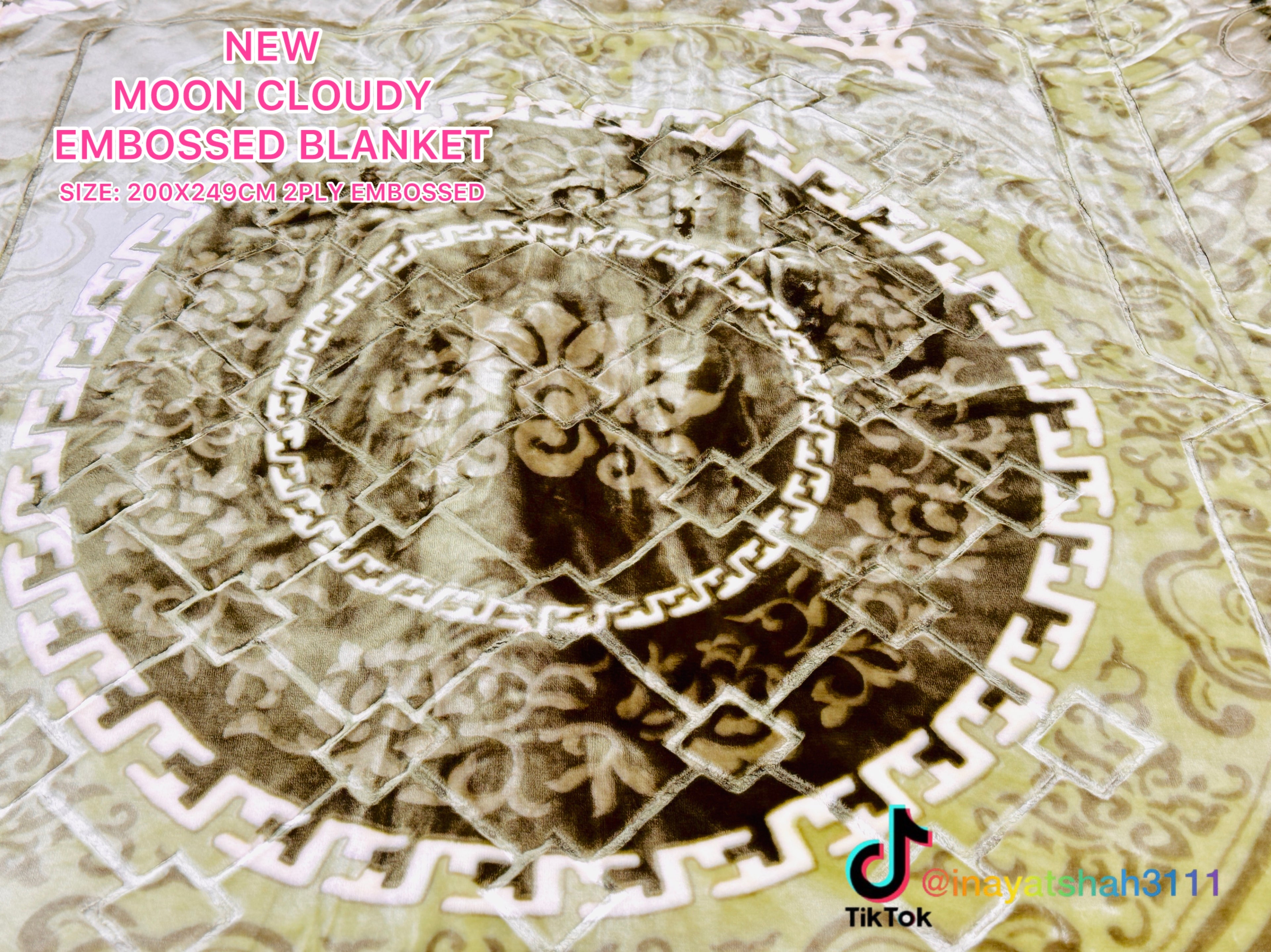 NEW Moon Cloudy Embossed Blanket – 2 Ply | Size 200 × 240 CM