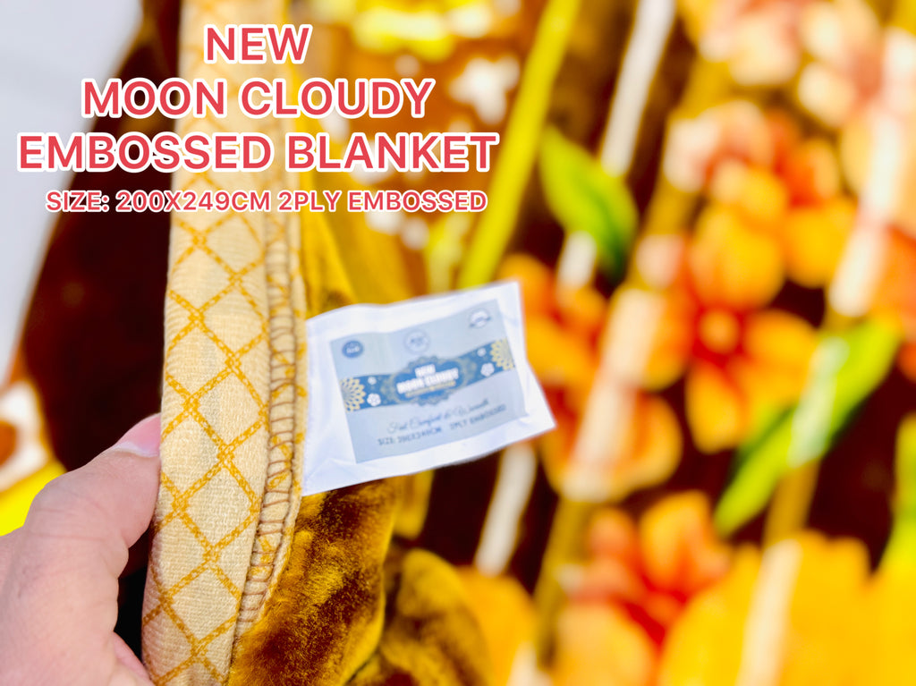 NEW Moon Cloudy Embossed Blanket – 2 Ply | Size 200 × 240 CM