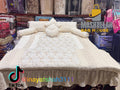 Bridal 9-Piece Embroidered Bedsheet & Quilted Razai Set