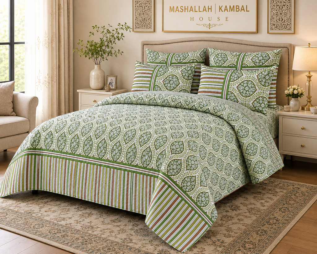 “Luxury hotel-style comforter set”