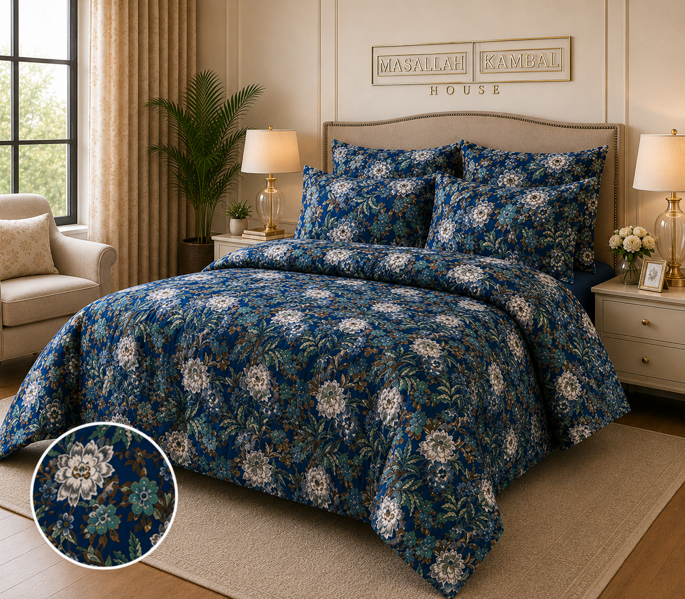 “Luxury hotel-style comforter set”
