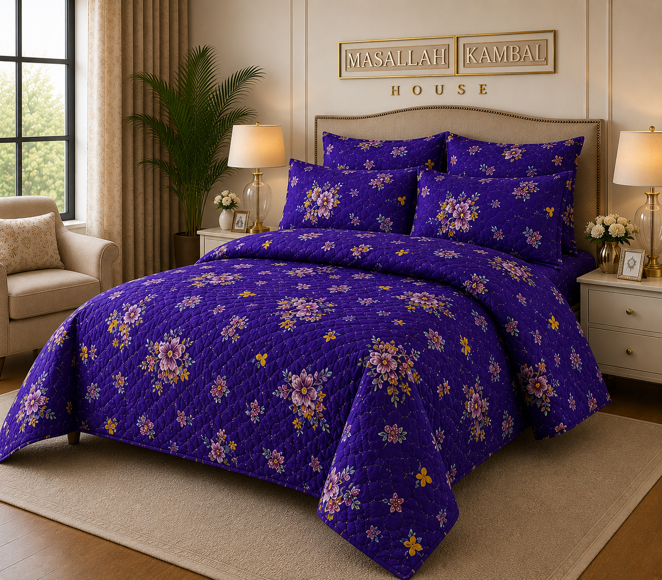 “Luxury hotel-style comforter set”