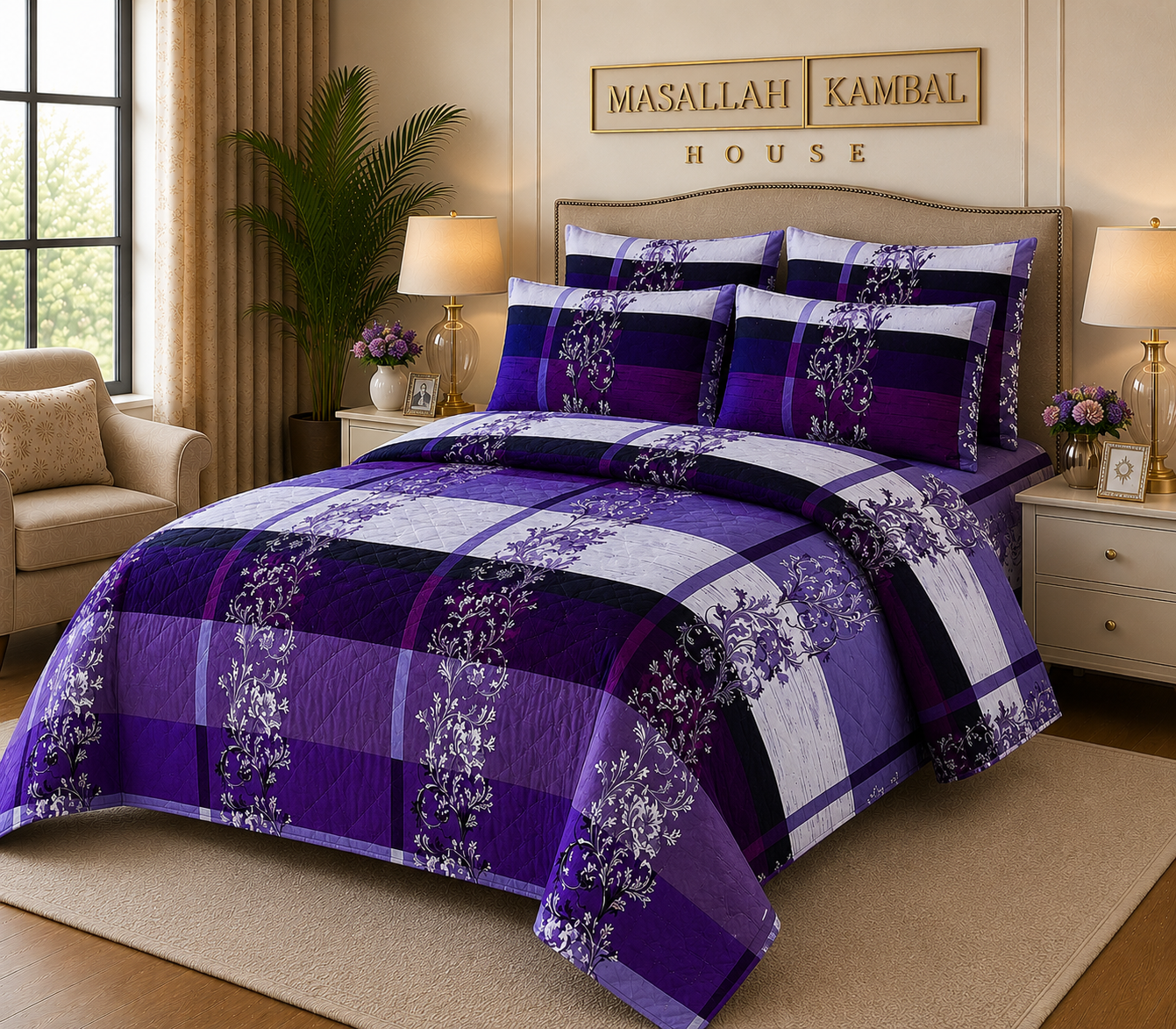 “Luxury hotel-style comforter set”