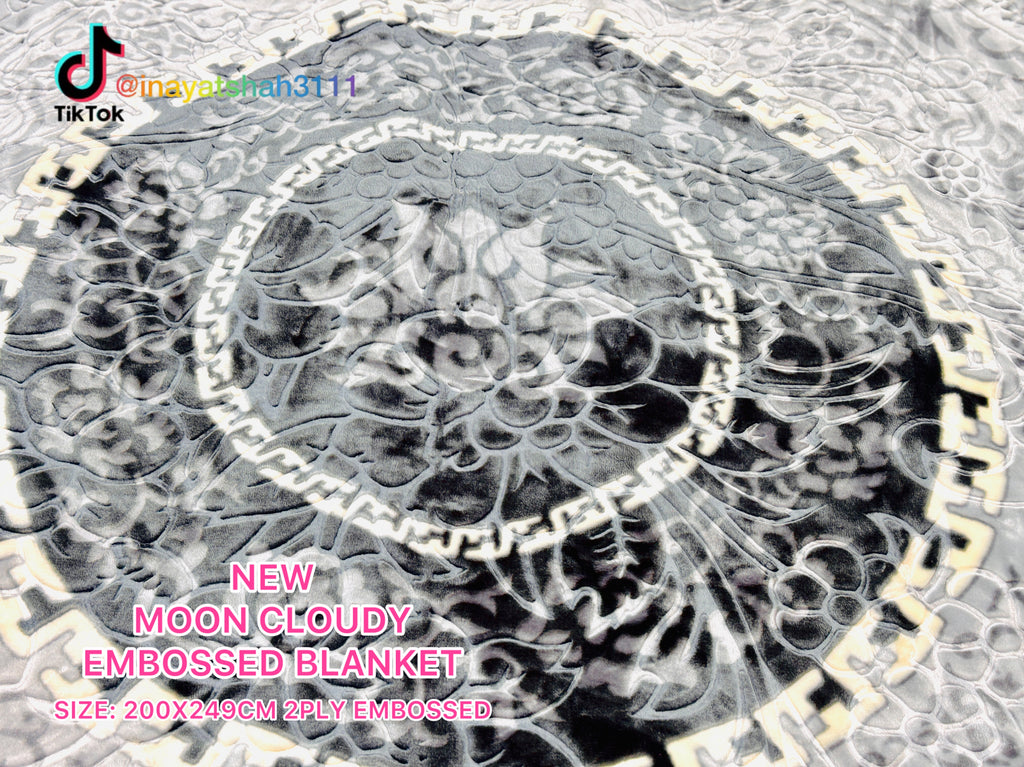 NEW Moon Cloudy Embossed Blanket – 2 Ply | Size 200 × 240 CM