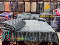Luxury Bridal 9-Piece Embroidered Bedsheet & Quilted Razai Set