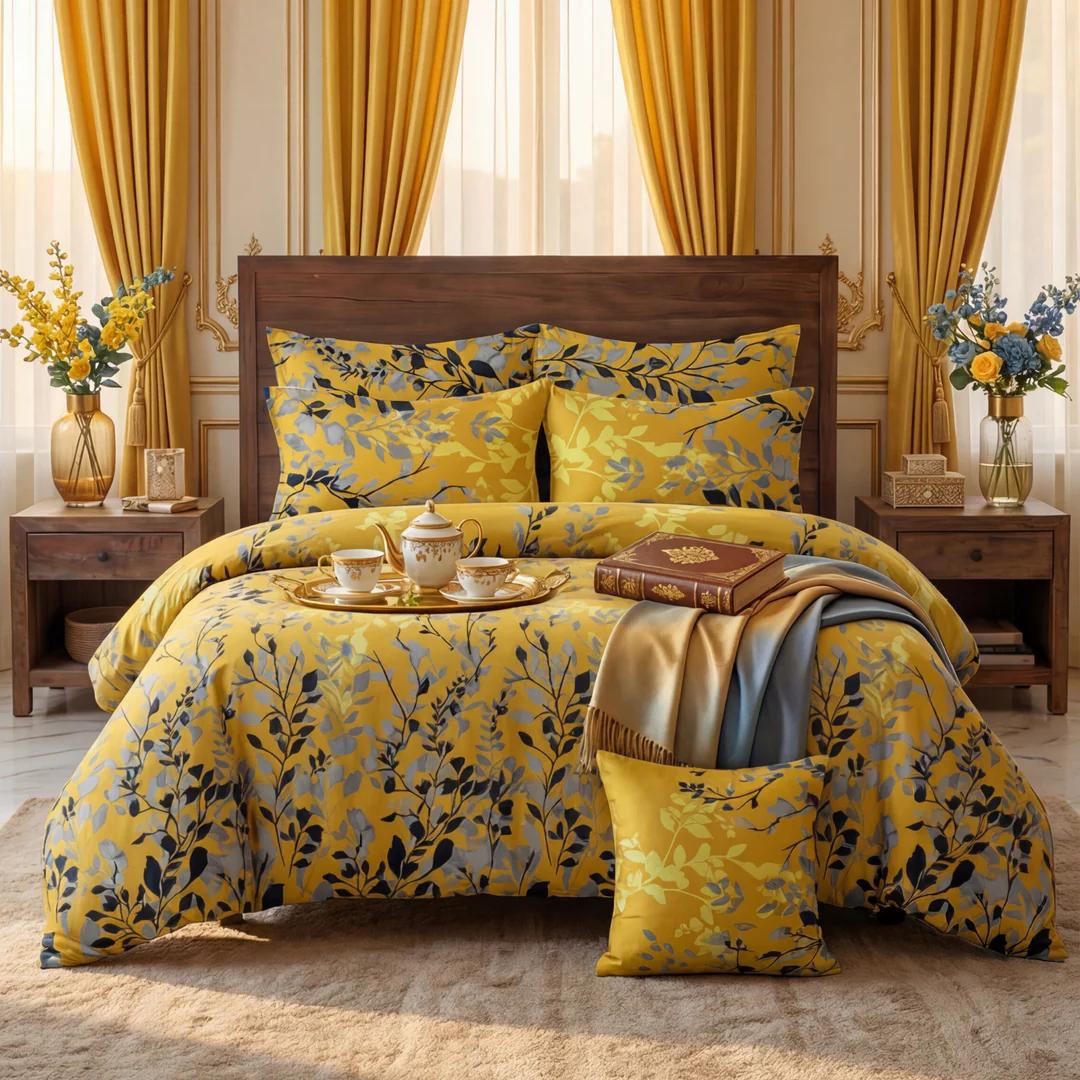 7-Piece Luxury Comforter Set – Designer Printed Micro Cotton Bedding