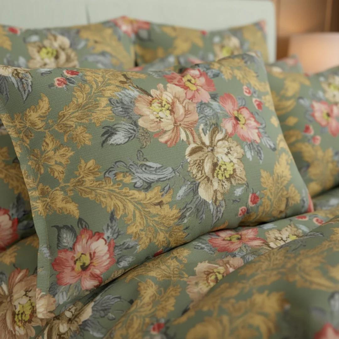 Elegant 7-Piece Comforter Set – Luxury Printed Bedding | Soft Micro Cotton