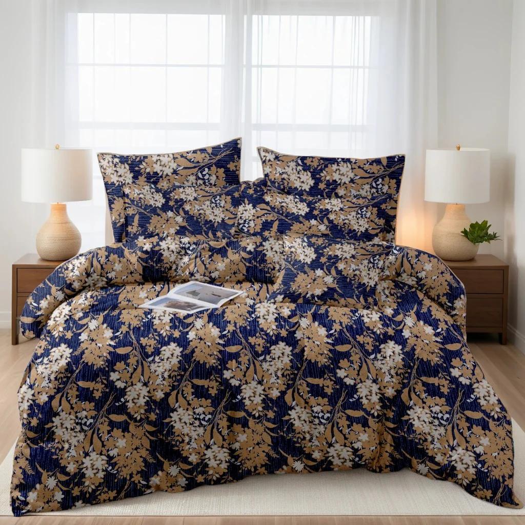 Premium 7-Piece Comforter Set – Elegant Printed Micro Cotton Bedding