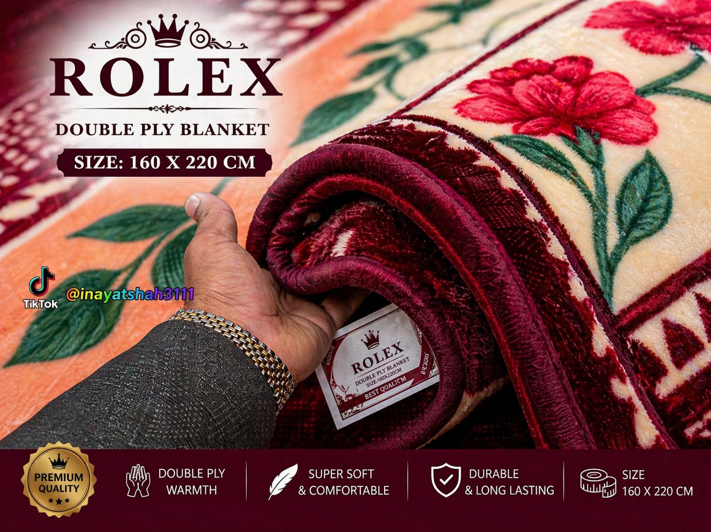 ROLEX Double Ply Blanket – Premium Soft Winter Blanket