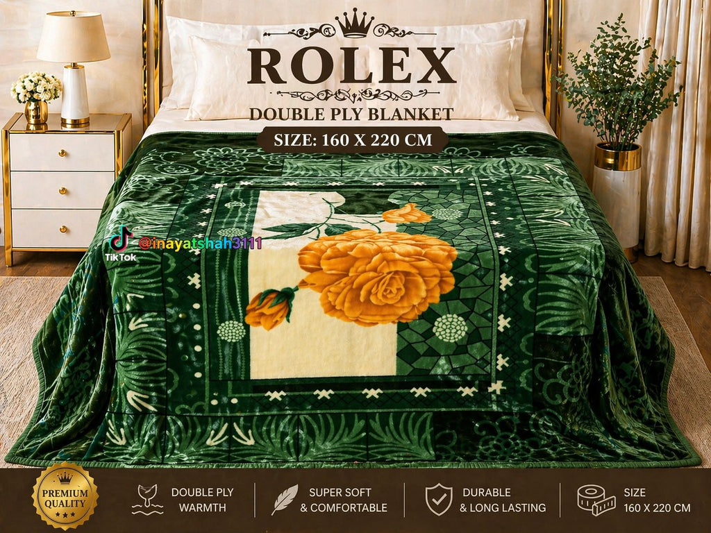 Ultra Soft Double Ply Blanket – Cozy Winter Floral Blanket
