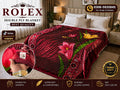 ROLEX Double Ply Blanket – Bold Red Floral Winter Blanket