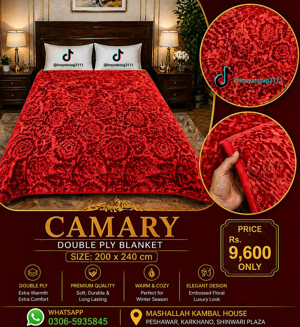 Camary Premium Double Ply Blanket – Luxury Golden Collection