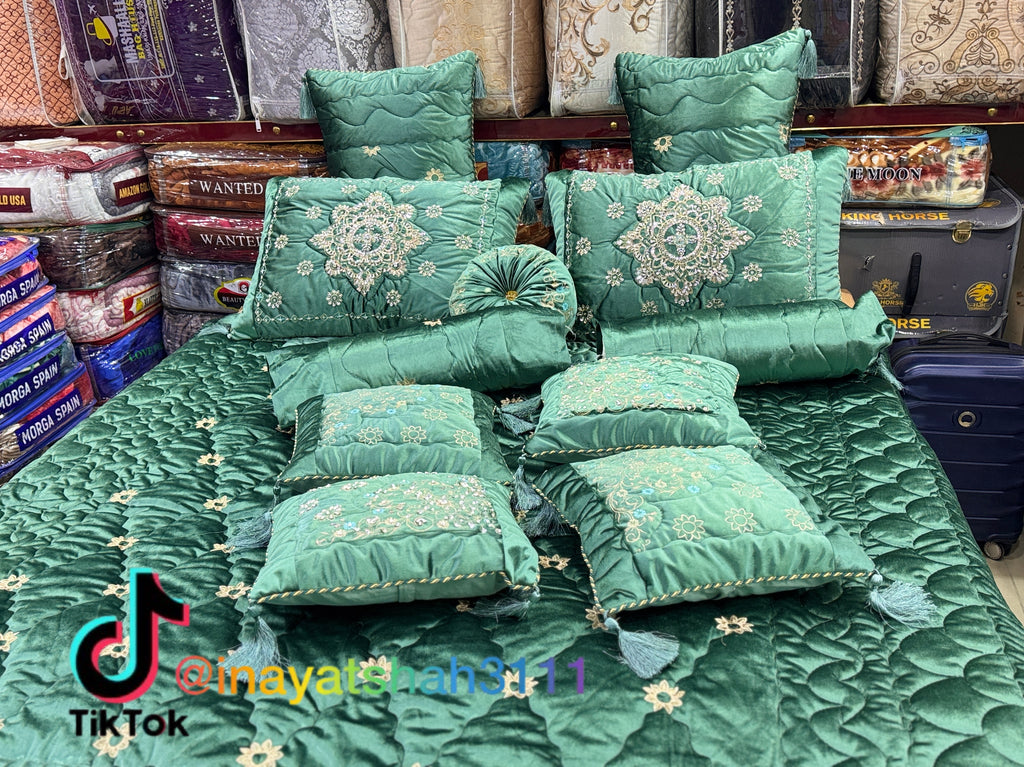 Handmade 13-Piece Razai Set – Premium Leather Cloth