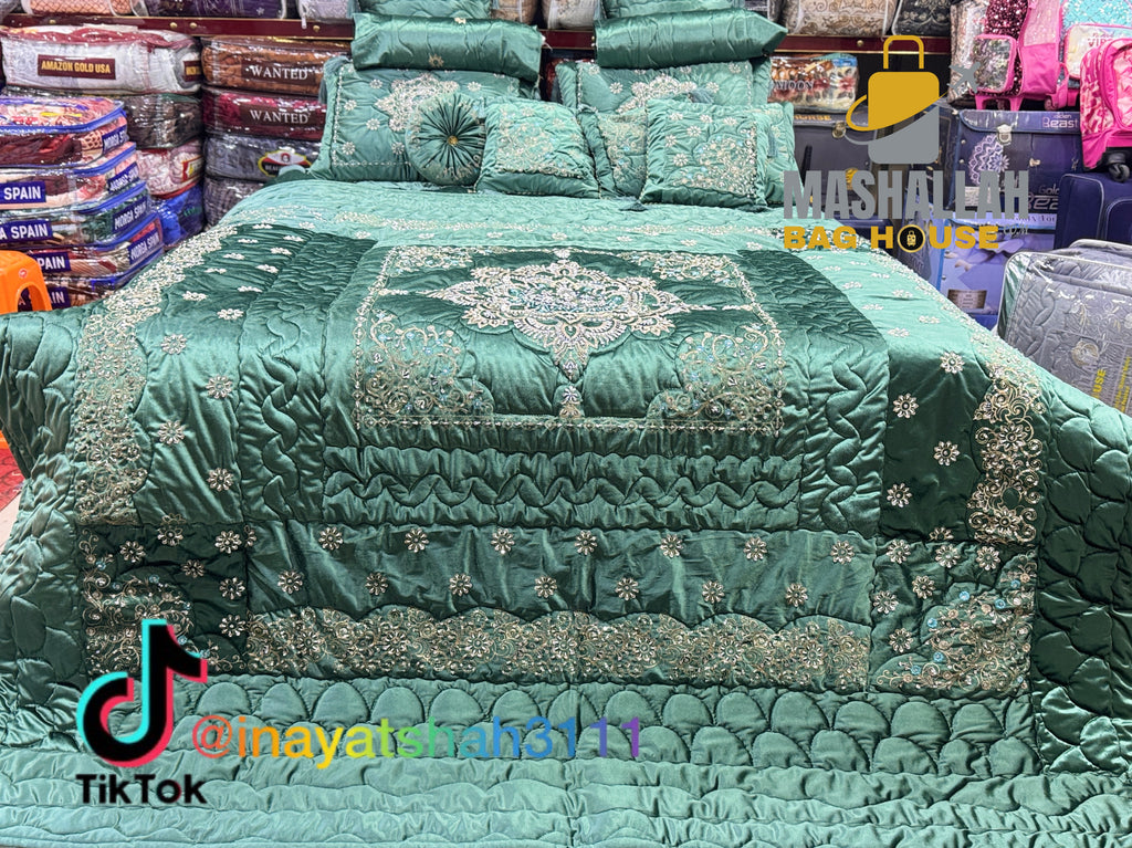 Handmade 13-Piece Razai Set – Premium Leather Cloth