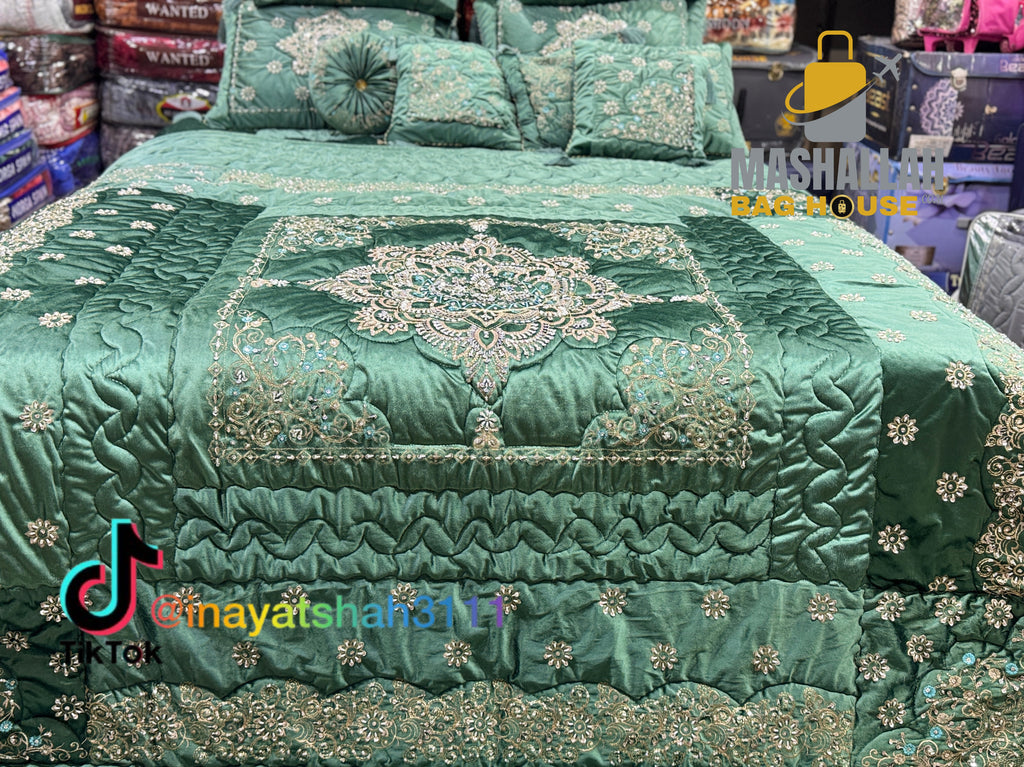 Handmade 13-Piece Razai Set – Premium Leather Cloth