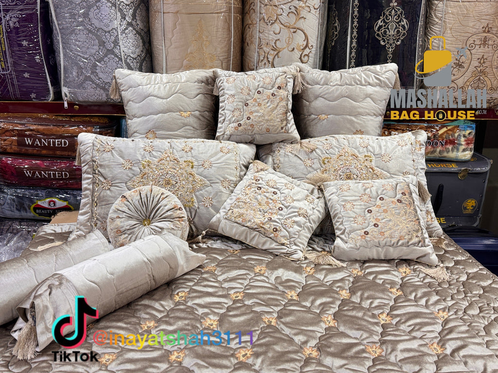 Handmade 13-Piece Razai Set – Premium Leather Cloth