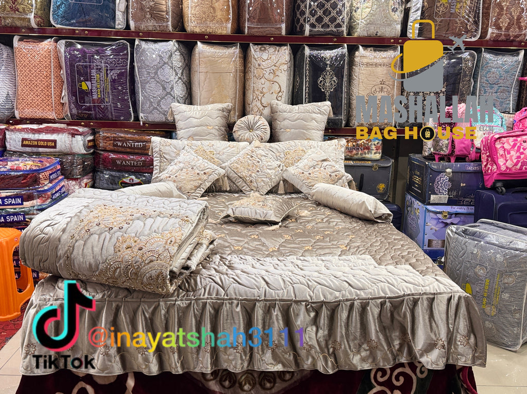 Handmade 13-Piece Razai Set – Premium Leather Cloth