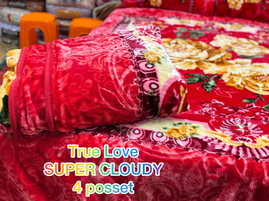 Tue Love Super Cloudy 4-Piece Embossed Bedding Set