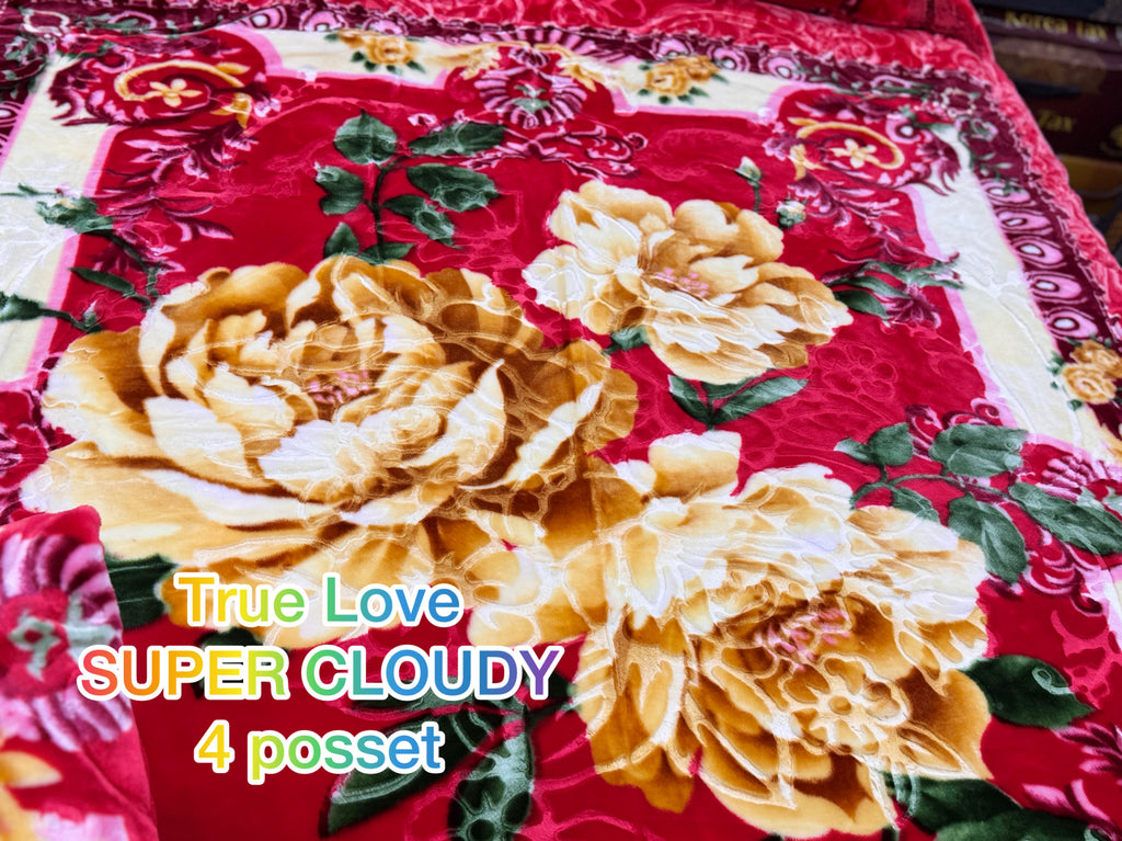 Tue Love Super Cloudy 4-Piece Embossed Bedding Set