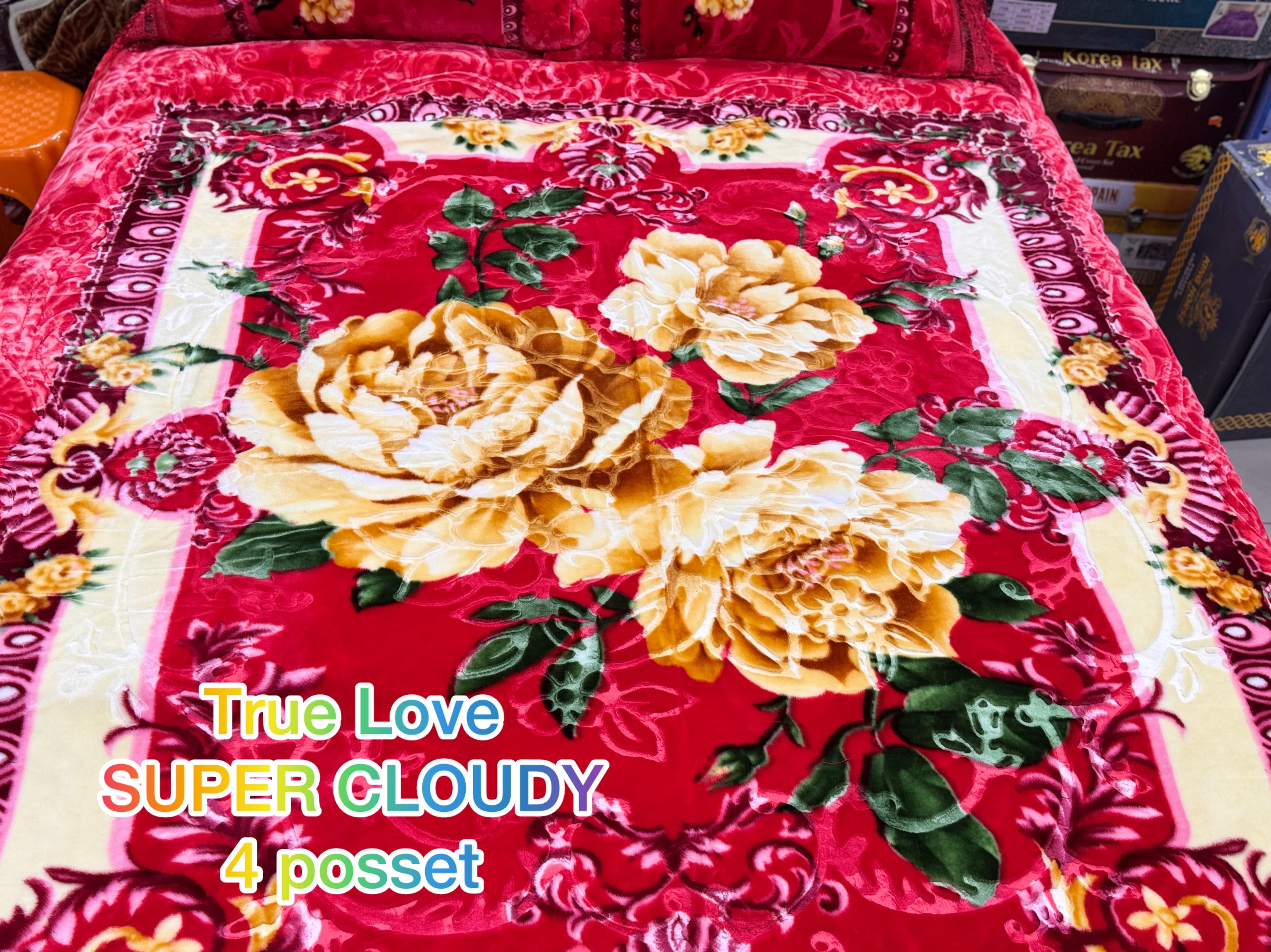 Tue Love Super Cloudy 4-Piece Embossed Bedding Set