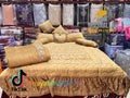 Luxury Bridal 9-Piece Embroidered Bedsheet & Razai Set –