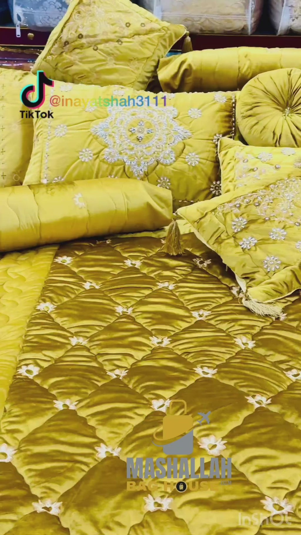 Handmade 13-Piece Luxury Razai Bedding Set – Premium Leather Cloth
