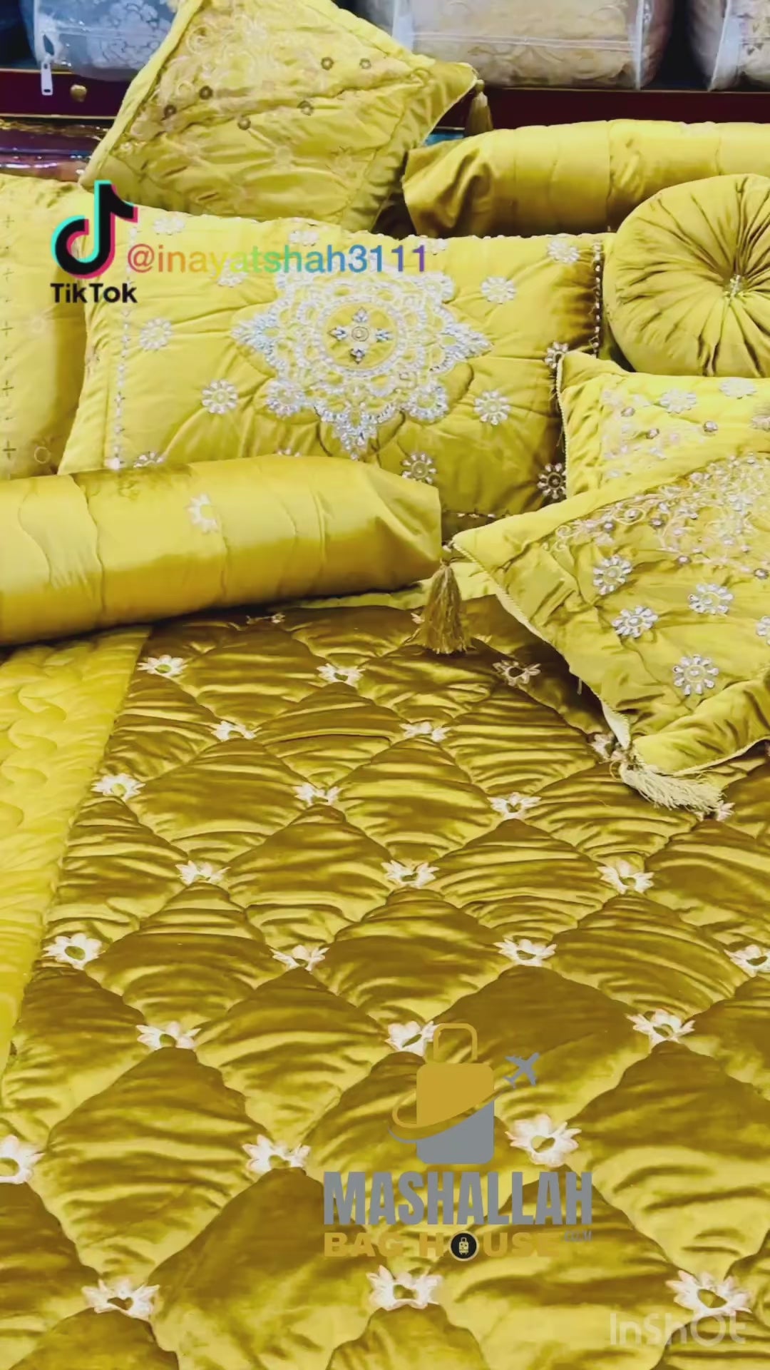 Handmade 13-Piece Luxury Razai Bedding Set – Premium Leather Cloth