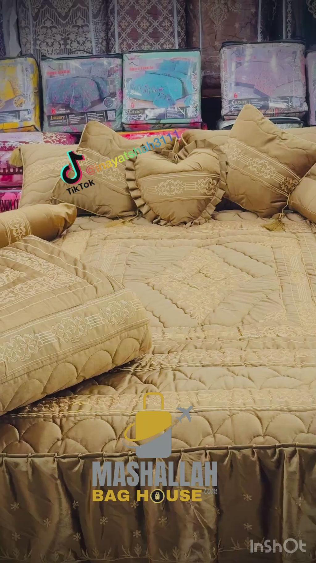 Luxury 9-Piece Embroidered Razai Set – Premium Leather Cloth