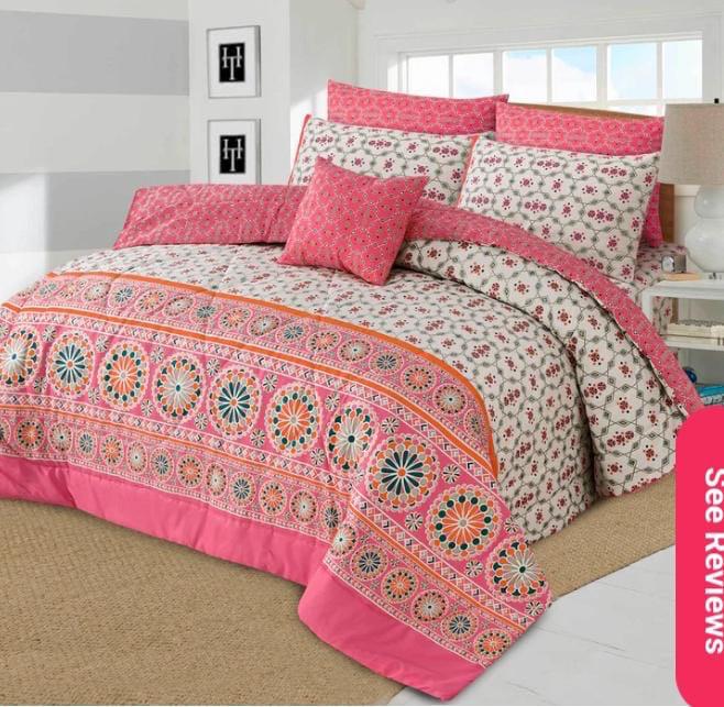 7 Pcs Quilted Comforter Set 339