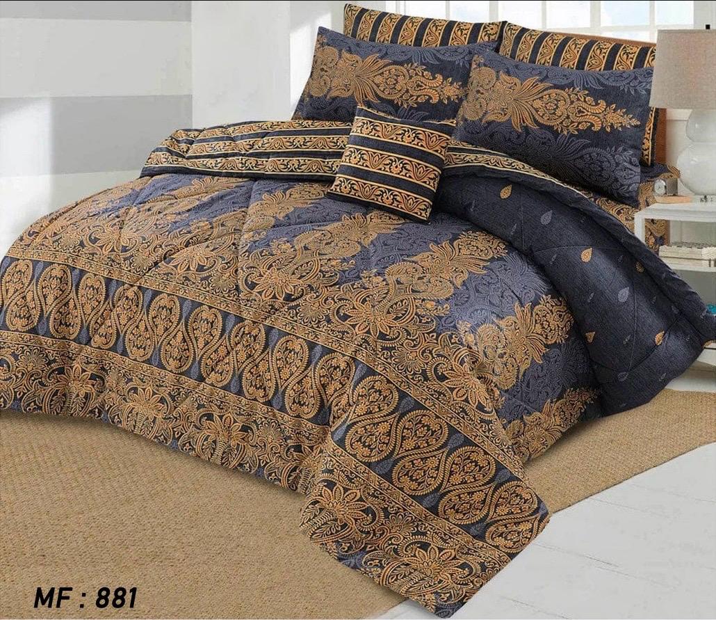 7 Pcs Quilted Comforter Set 339